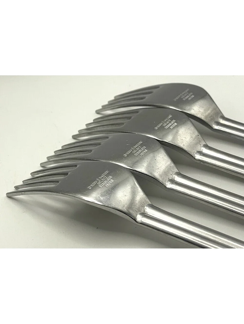 4- Reed And Barton Select FOREST Stainless Japan Dinner Fork Lot ~ 7 5/8”